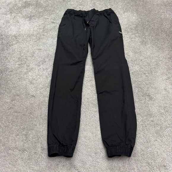 Barney Cools Jogger Pants Mens 30 Black Elastic Waist Tapered Leg Cotton 29x29 - Picture 1 of 12